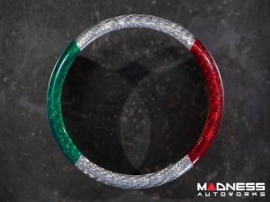 Alfa Romeo Giulia Front Emblem Frame Cover - Carbon Fiber - Italian Theme - Feroce Carbon
